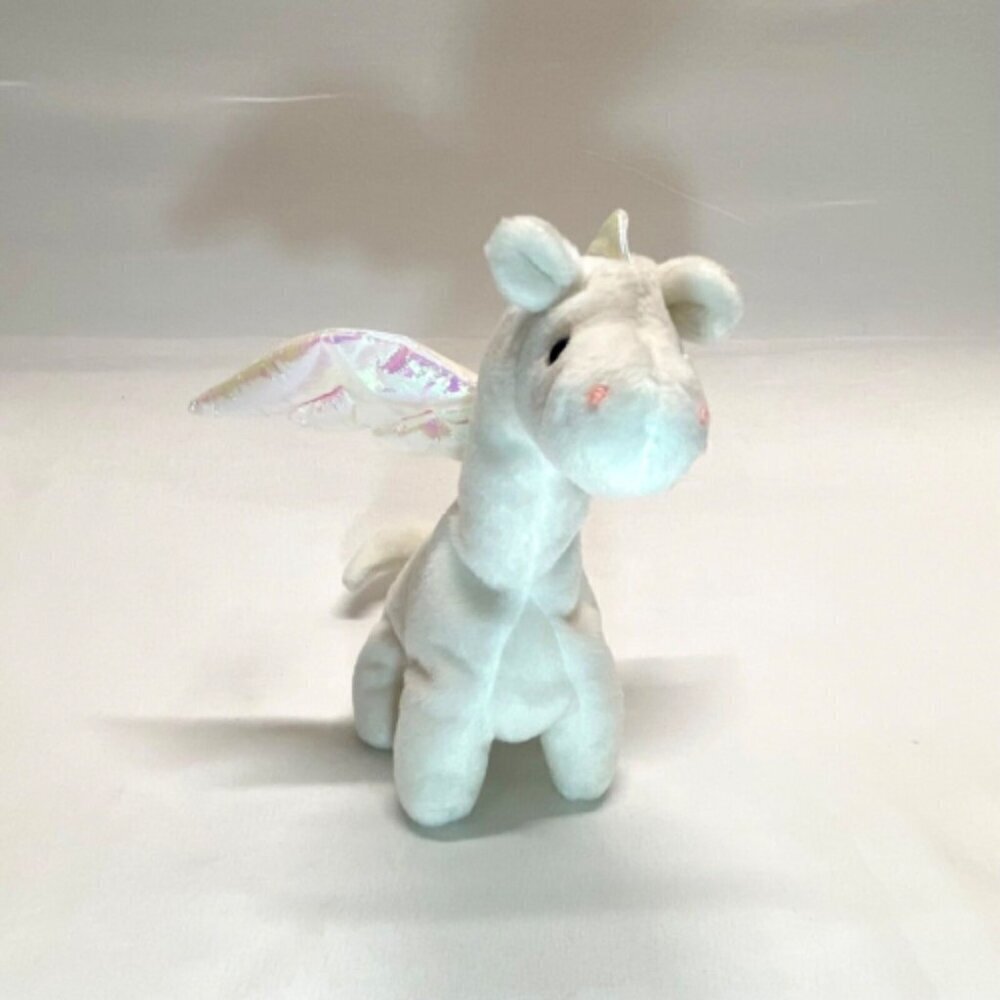 Ty Beanie Babies Extremely Rare *1995 Magic The Dragon *PVC *Tag Errors *Mint
